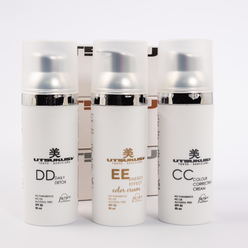 Getönte Tagescremes (ee-cream, cc-cream, dd-cream) von Utsukusy - statt Make-up nach Microneedling