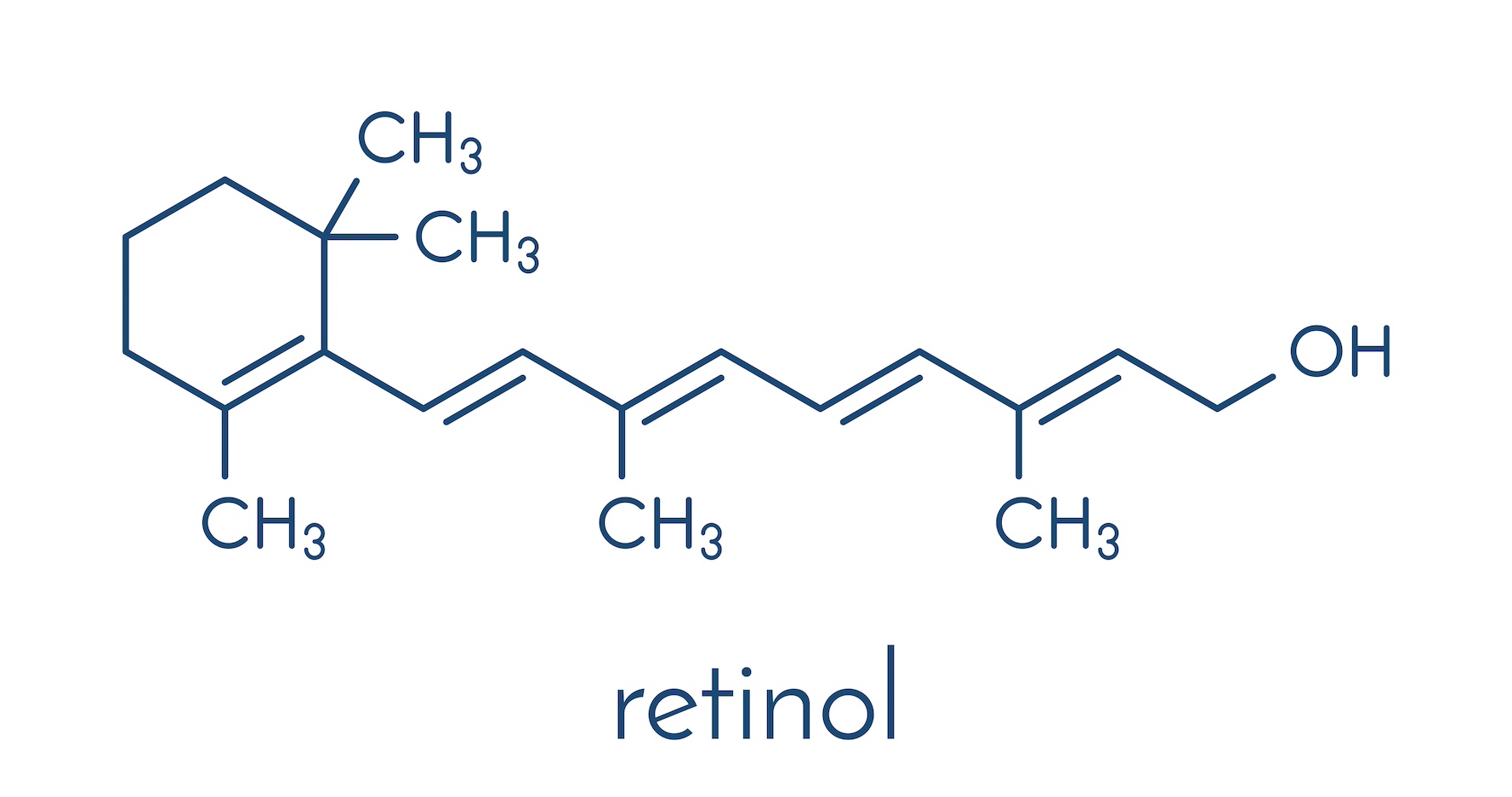 Chemische Formel von Retinol - nicht von Retinal